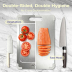 ADIVO Pure Titanium Cutting Board – Non-Porous, Easy Rinse, Double-Sided with Juice Groove & Non-Slip Corners