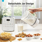 Livatro 50.73oz Nut Milk Maker, 12-in-1 Automatic Soy Milk Machine with Detachable Design, Oat & Almond Milks, 24H Delay, Keep Warm, Auto-Clean