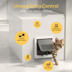 Hidden Cat Litter Box Enclosure Side Table, Waterproof Indoor Outdoor Cat Litter Box Furniture with Front Door