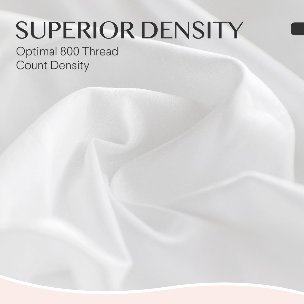 Faunna 100% 800TC Cotton Fitted Sheet, Full Size, Deep Pocket (Fits 17" Mattress), Soft, Breathable, White, 1 Piece