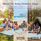 ADIVO Waterproof Outdoor Picnic Rug Blanket Classic