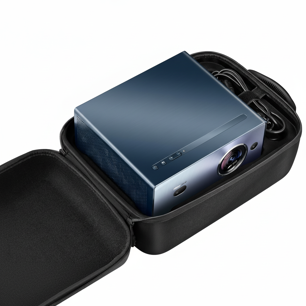 Hard Portable Storage Case, Designed for Hisense C1 4k Triple Color Laser Projector, Carrying Bag for Projector and Accessories, Black