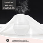 Faunna Waterproof Pillow Protector, Premium Cotton, Stain-Proof, Quiet, Breathable, White