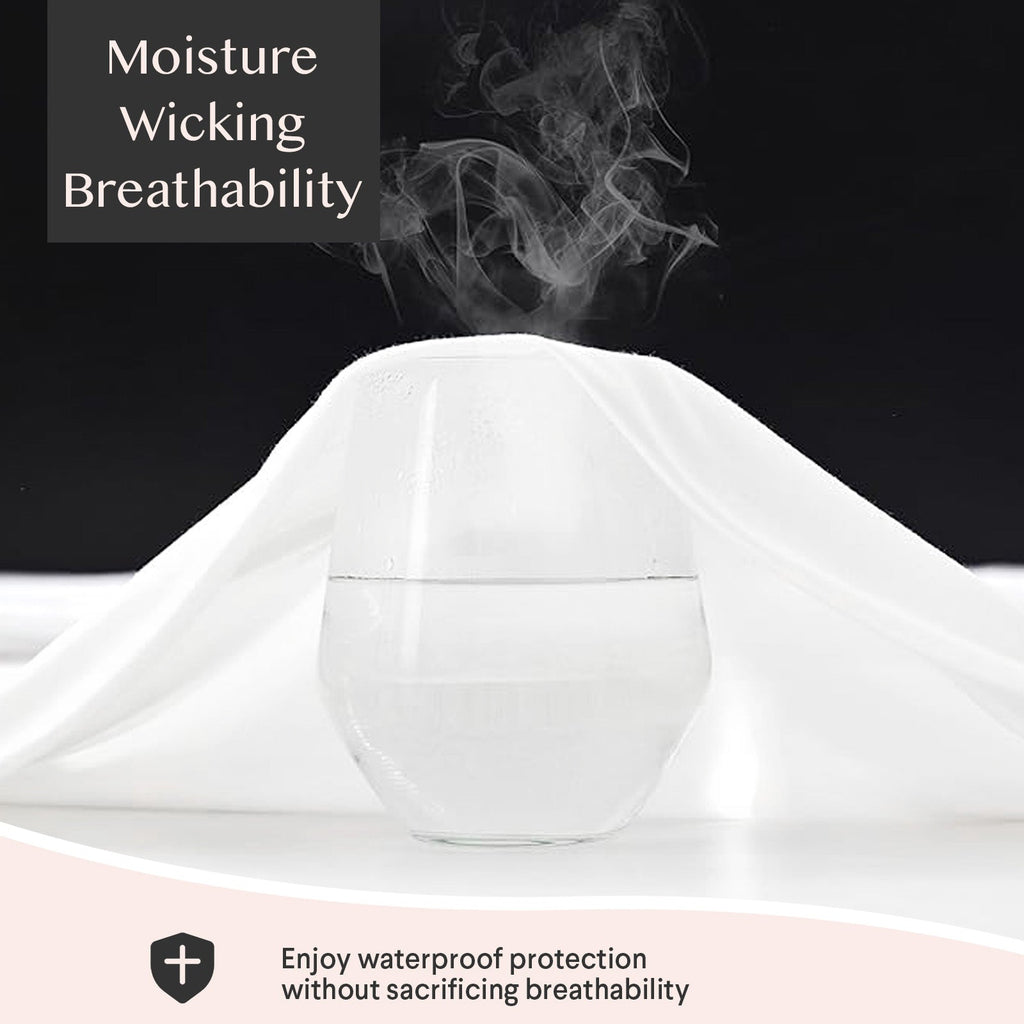 Faunna Waterproof Pillow Protector, King (20x36"), 2 Pack, Premium Cotton, Stain-Proof, Quiet, Breathable, White