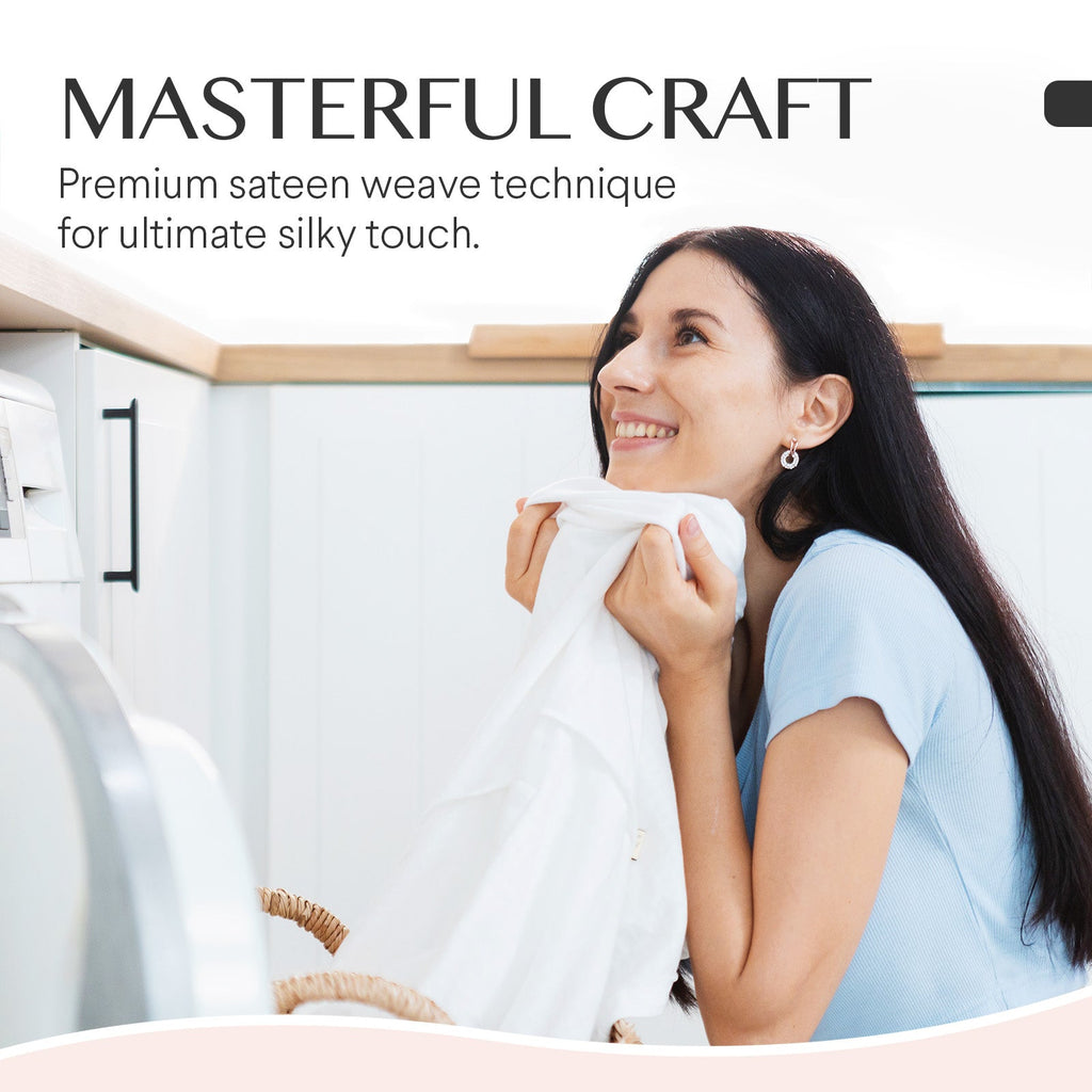 Faunna 100% 800TC Cotton Fitted Sheet, Twin Size, Deep Pocket (Fits 17" Mattress), Soft, Breathable, White, 1 Piece