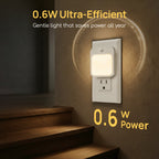 FeelAtHome Motion Sensor Night Light – 3000K Warm Light, Stepless Dimming, Dusk-to-Dawn Auto On/Off