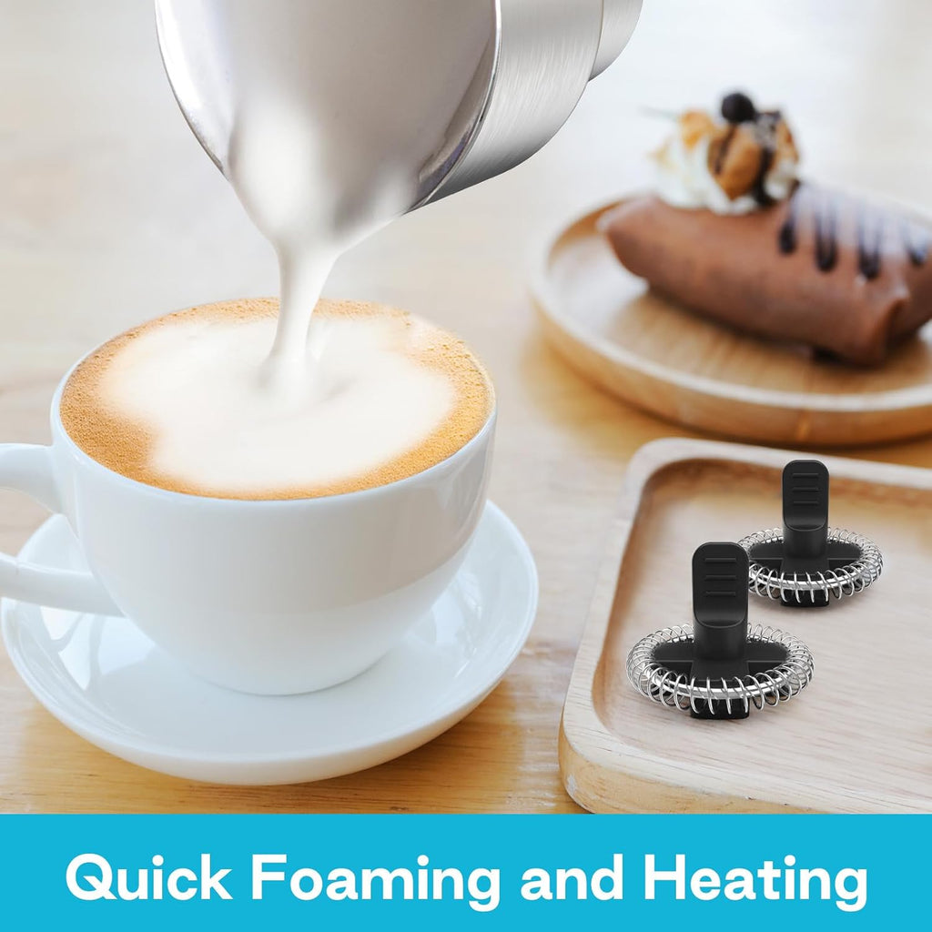 2-Pack Replacement Whisks for 12-in-1 Electric Milk Frother and Warmer, Automatic Milk Steamer and Frothing Whisks, Black 1.5 x 1.5 inches