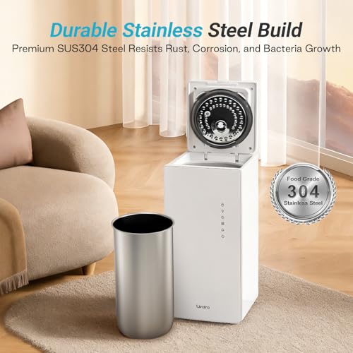 6L Stainless Steel Warm Mist Humidifier with Easy Clean, Sleep Mode & Auto-Off, Large Room Air Humidifier for Bedroom
