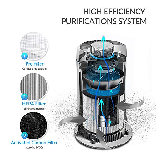 HEPA Filter, H13 Upgraded True HEPA 3 Stages Filtration Filter, High-Efficiency Activated Carbon Filter for Hisense