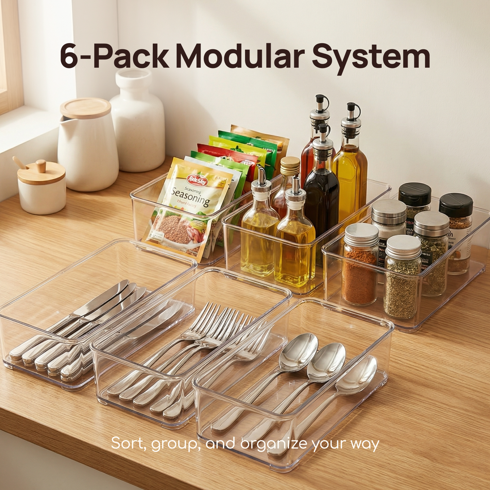 18 Quart Clear Latching Storage Bin with Secure Lid, Set of 4 - Heavy-Duty Plastic Tote for Home Garage Organization