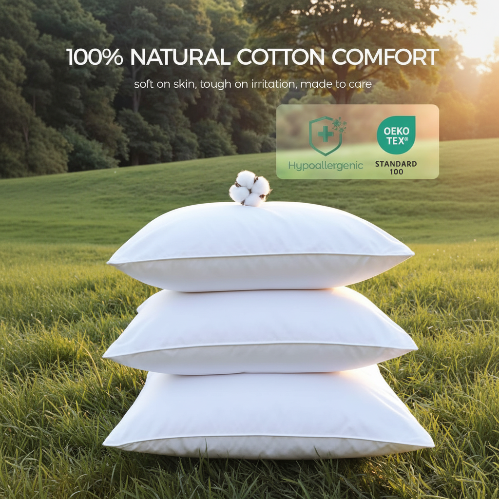 FAUNNA 100% Cotton Pillow Protectors, Bed Bug Proof, Hypoallergenic, Antimicrobial for Freshness, Premium Breathable Zippered Protectors