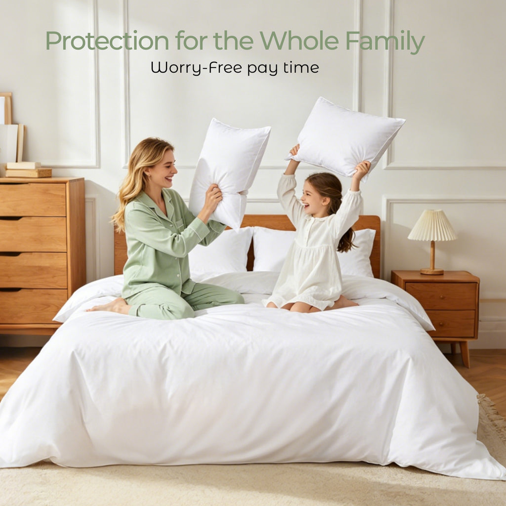 FAUNNA 100% Cotton Duvet Cover – Dust Mite Barrier (7.28μm), Microban Antimicrobial, Full Zip, OEKO-TEX