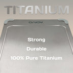 ADIVO Titanium Cutting Board, Double-Sided 100% Pure Titanium, Non-Porous Easy Clean with Juice Groove & Non-Slip Corners