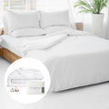 FAUNNA 100% Cotton Duvet Cover – Dust Mite Barrier (7.28μm), Microban Antimicrobial, Full Zip, OEKO-TEX