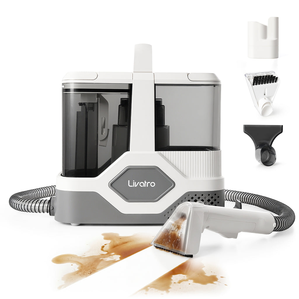 Livatro Upholstery Cleaner Machine – 16kPa Suction, 600W, 2300ml Tank, Self-Cleaning Hose, Portable Carpet & Sofa Spot Cleaner