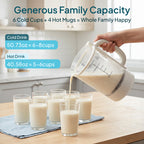 Livatro Nut Milk Maker – 50.7oz, 12-in-1 Automatic, Detachable Glass Jar, Self-Clean, 24H Delay & Keep Warm, BPA Free