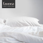 Faunna 600TC 100% Cotton Pillow Protectors Oeko-TEX, Silent Zipper, Hotel-Grade, White