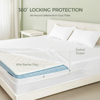 FAUNNA Cotton Mattress Encasement, Zippered, Bed Bug & Dust Mite Proof, Hypoallergenic, Noiseless