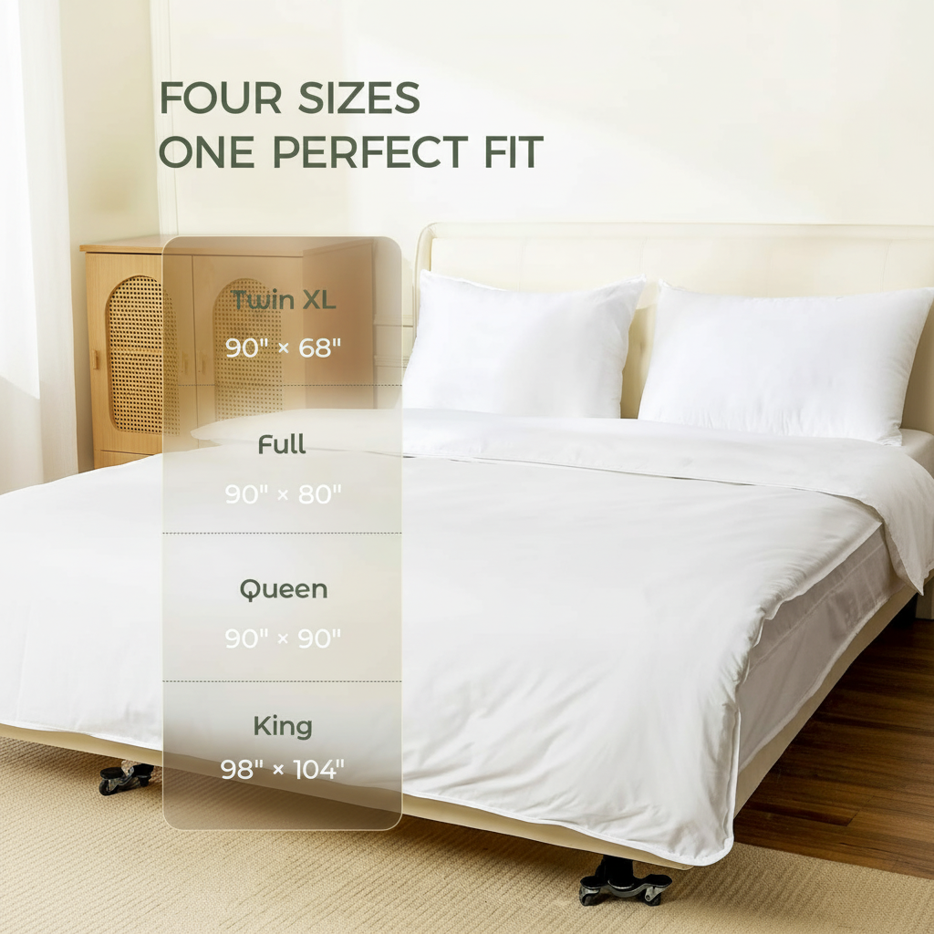 FAUNNA 100% Cotton Duvet Cover, Hypoallergenic White Zipper Comforter Cover, Bed Bug Proof, Breathable & Antimicrobial Protector