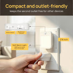 Plug-In Motion Sensor Night Light, Dusk-to-Dawn LED with Stepless Dimming, Energy-Saving