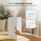 6L Stainless Steel Warm Mist Humidifier, Easy Clean, Sleep Mode, Auto-Off for Bedroom & Living Room