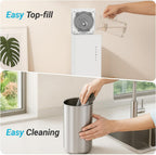6L Stainless Steel Warm Mist Humidifier, Easy Clean, Sleep Mode, Auto-Off for Bedroom & Living Room