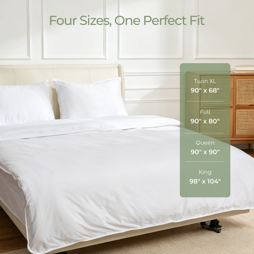 FAUNNA 100% Cotton Duvet Cover – Dust Mite Barrier (7.28μm), Microban Antimicrobial, Full Zip, OEKO-TEX