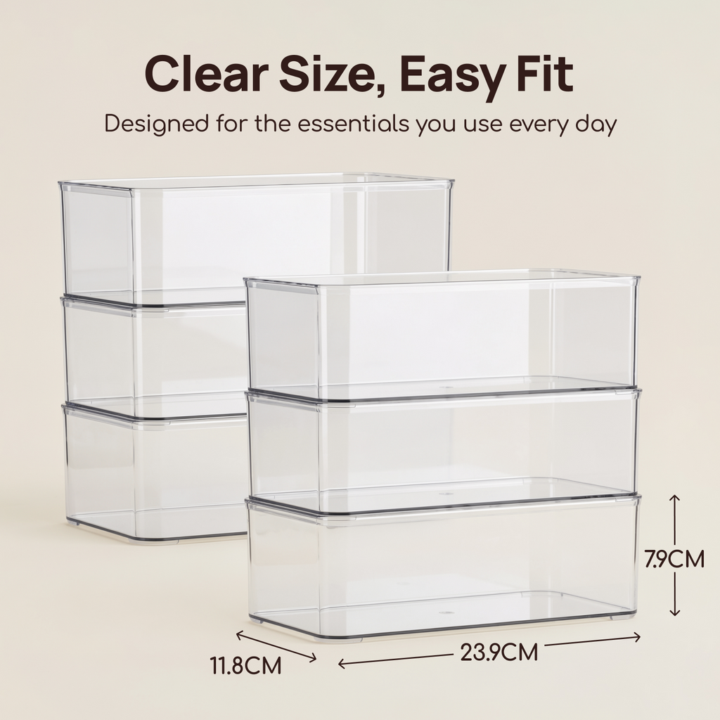 18 Quart Clear Latching Storage Bin with Secure Lid, Set of 4 - Heavy-Duty Plastic Tote for Home Garage Organization
