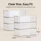 18 Quart Clear Latching Storage Bin with Secure Lid, Set of 4 - Heavy-Duty Plastic Tote for Home Garage Organization