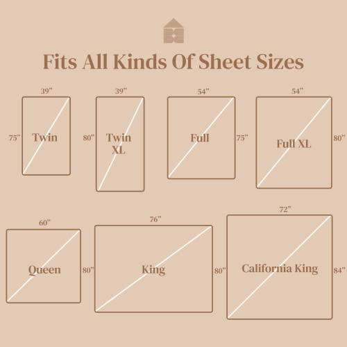FeelAtHome Bed Sheet Holder Straps – Criss-Cross Suspenders Keep Fitted or Flat Sheets in Place for Twin, Queen & King Mattresses