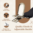 FeelAtHome Bed Sheet Holder Straps – Criss-Cross Suspenders Keep Fitted or Flat Sheets in Place for Twin, Queen & King Mattresses