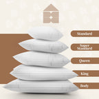 FeelAtHome Cotton Pillow Protector - 100% Waterproof Zippered Pillow Covers, Noiseless
