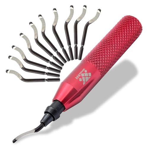 AFAT Deburring Tool - Extendable Neck Hand Reamer with 15 Blades, Works on PVC, Copper, Plastic, Resin, 3D Prints