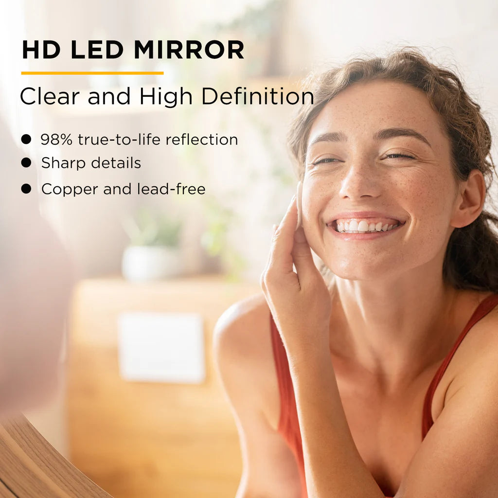 Viviendo Bathroom LED Mirror Cabinet Home Washroom Shaver Wall-Mounted Vanity Shelf Storage Unit Mirrored Cupboard