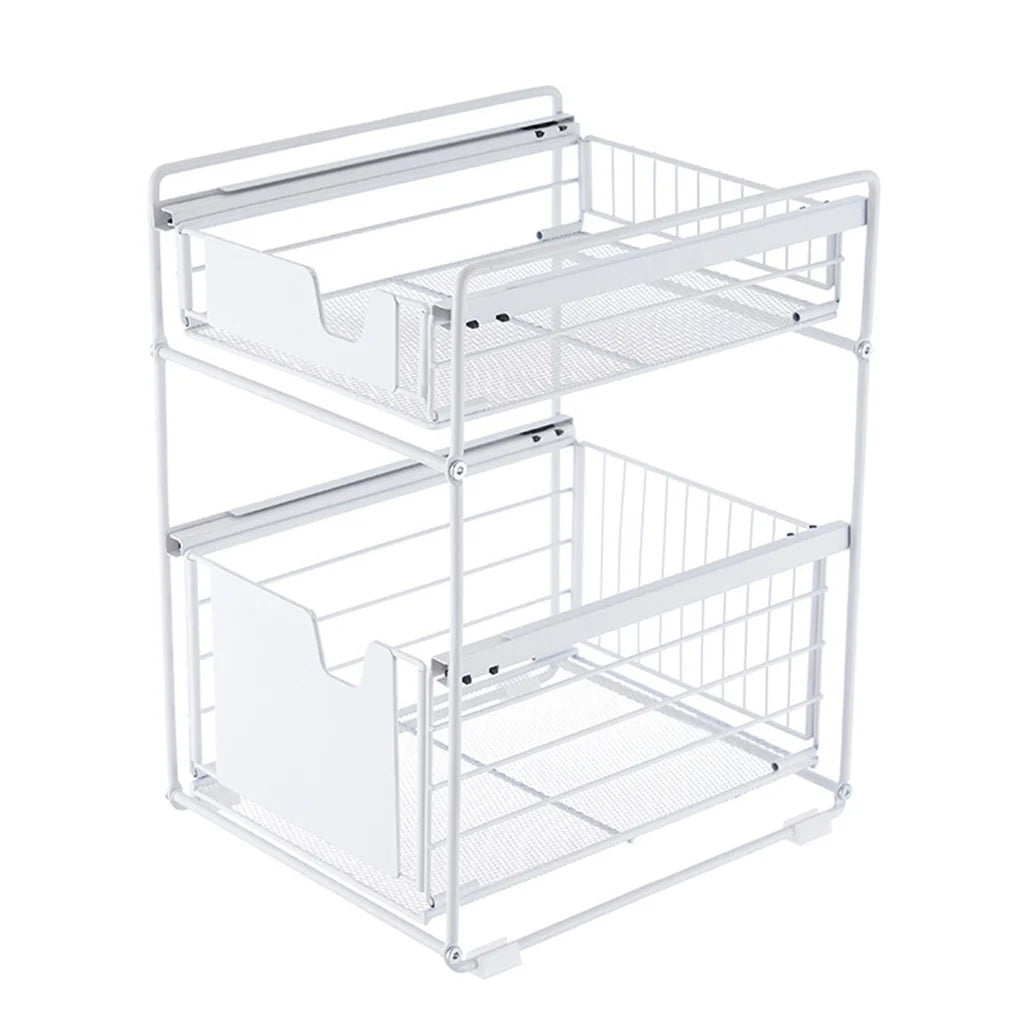 Advio Pantry Kitchen Organiser Sauce Rack Spice Storage with sliding drawers in Carbon Steel