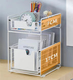 Advio Pantry Kitchen Organiser Sauce Rack Spice Storage with sliding drawers in Carbon Steel