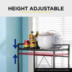 Adivo Microwave Oven Shelf Rack Adjustable Metal Kitchen Organiser Storage 2 Tier