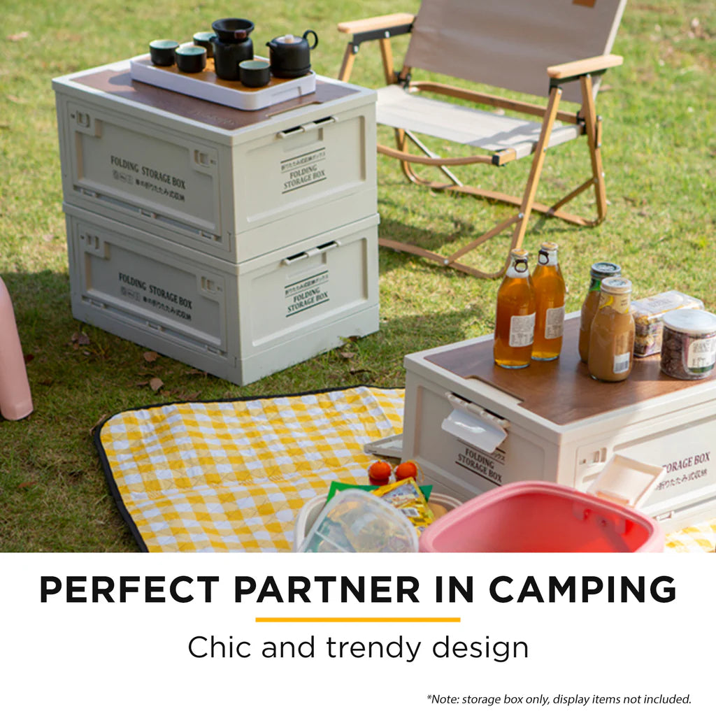 Viviendo Portable Heavy Duty 3-Way Open Camping Storage Box Foldable and Stackable Container