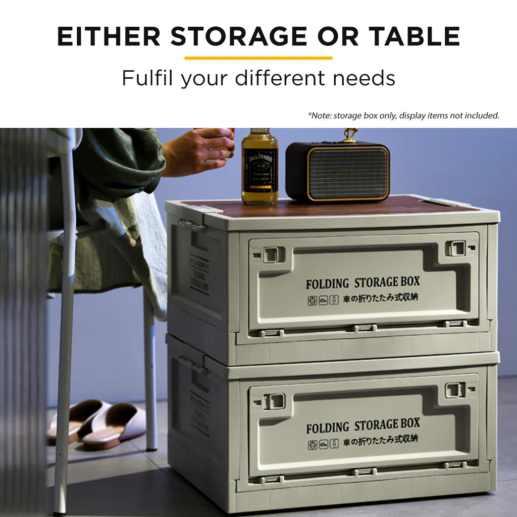 Viviendo Portable Heavy Duty 3-Way Open Camping Storage Box Foldable and Stackable Container