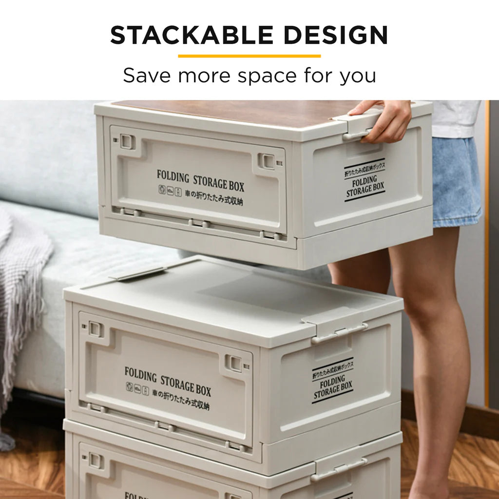 Viviendo Portable Heavy Duty 3-Way Open Camping Storage Box Foldable and Stackable Container