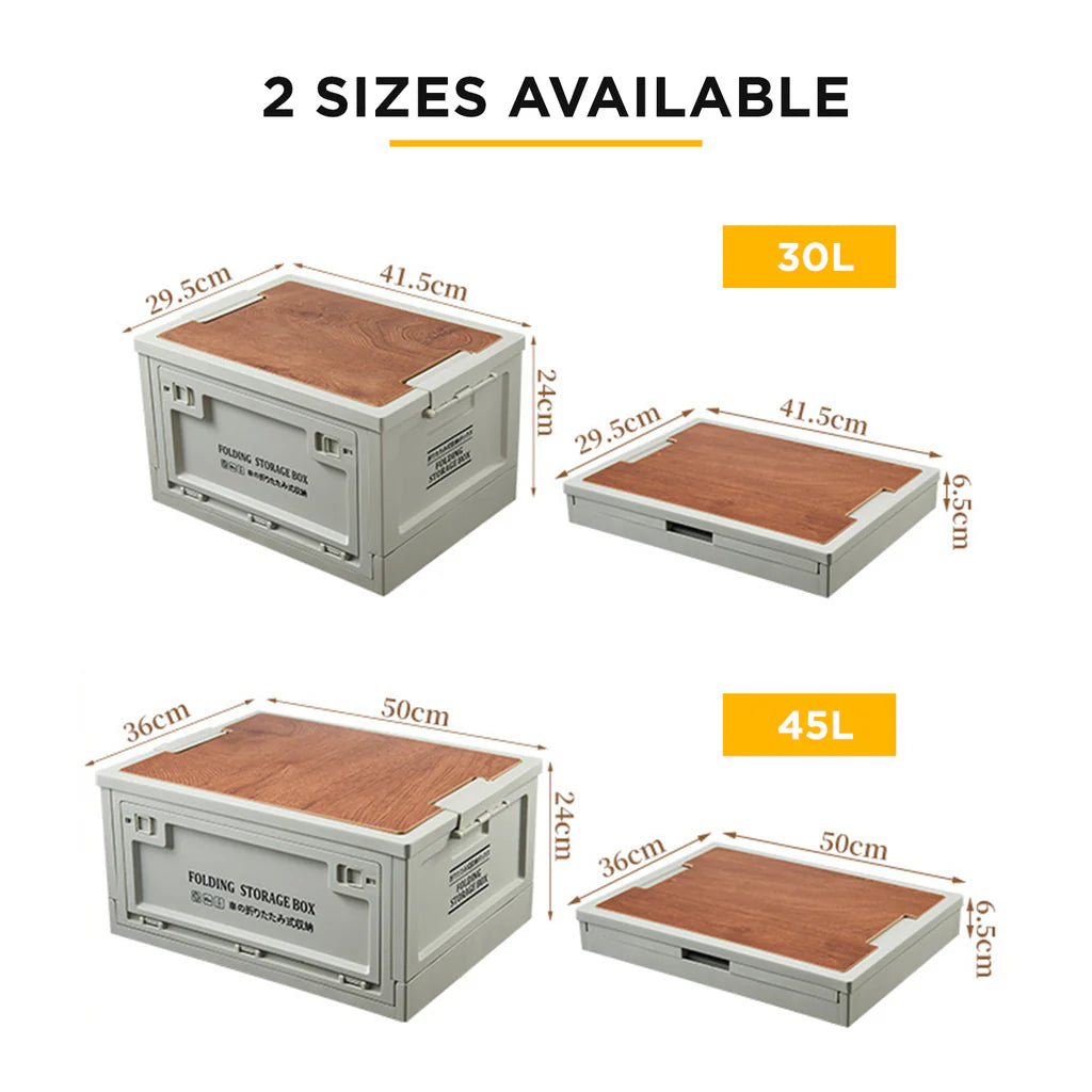 Viviendo Portable Heavy Duty 3-Way Open Camping Storage Box Foldable and Stackable Container