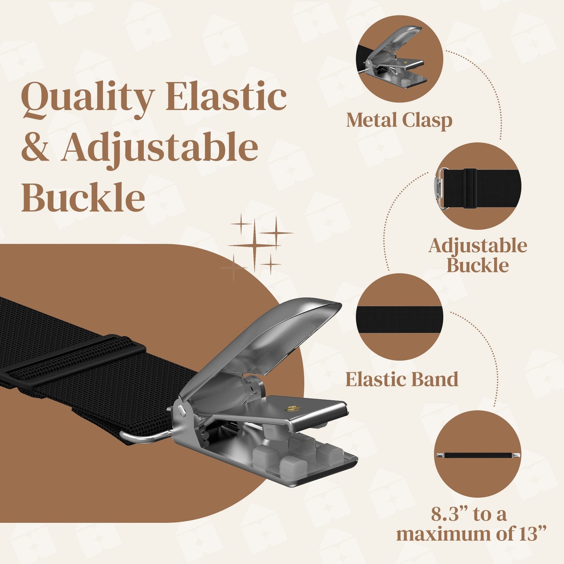 FeelAtHome Bed Sheet Clips 4PCS - Mattress Holder Straps, Elastic Corner Bands with Clamps, Fit Twin/Queen/King Sheets