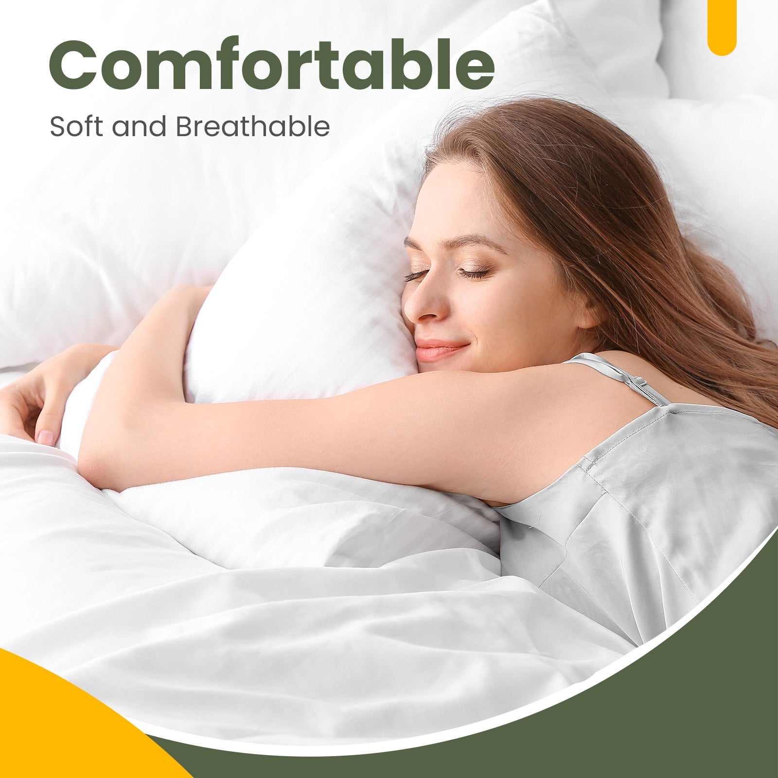 Fairpeak Pillow Protectors,Zippered, Hotel-Quality, Breathable, Machine Washable