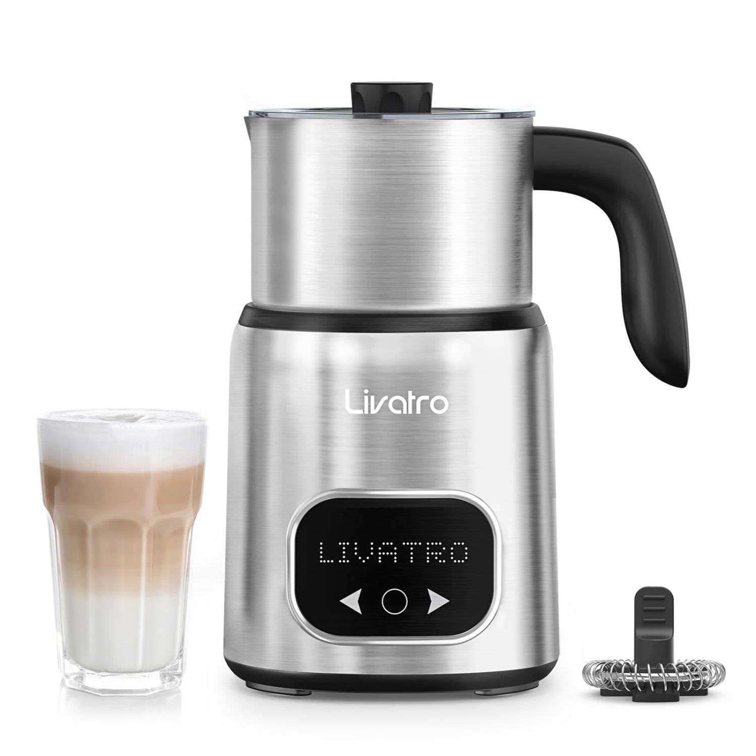 14-in-1 Milk Frother & Steamer, 21oz Detachable Cup, IH Fast Heat, Smart Memory, Dishwasher Safe