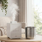 Livatro 3L Warm Mist Humidifier – 304 Stainless Steel Tank, Auto-Clean, Sleep Mode (＜25 dB), Child Lock & Auto-Off, ETL Listed