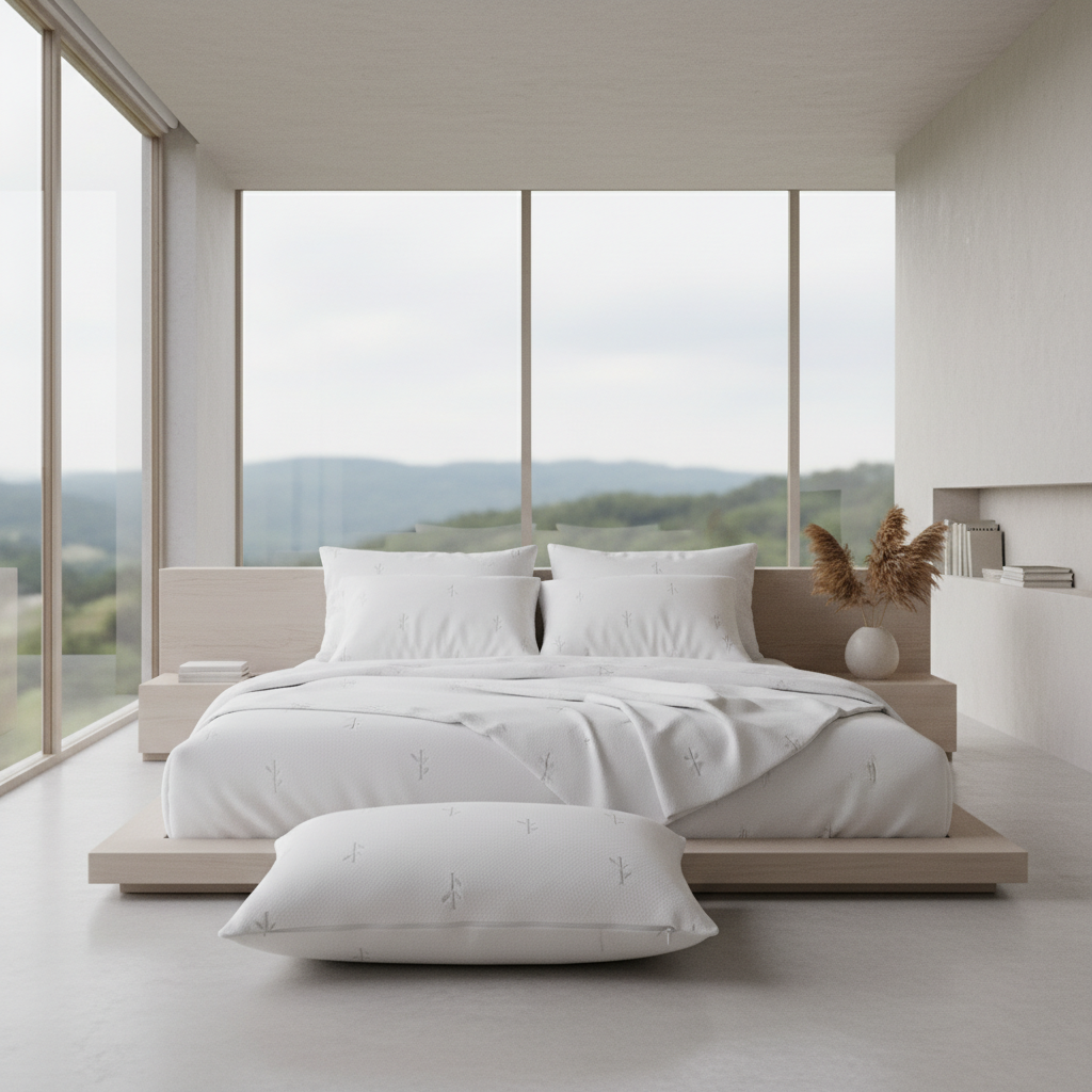 FeelAtHome Cooling Body Pillow Cover - 65% Polyester 35% Bamboo Rayon, Waterproof, Soft Zippered Pillowcase, 20x54 Inch