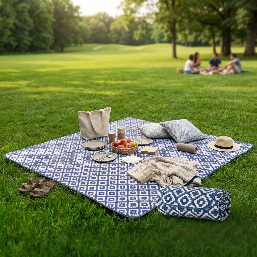 ADIVO Waterproof Outdoor Picnic Rug Blanket