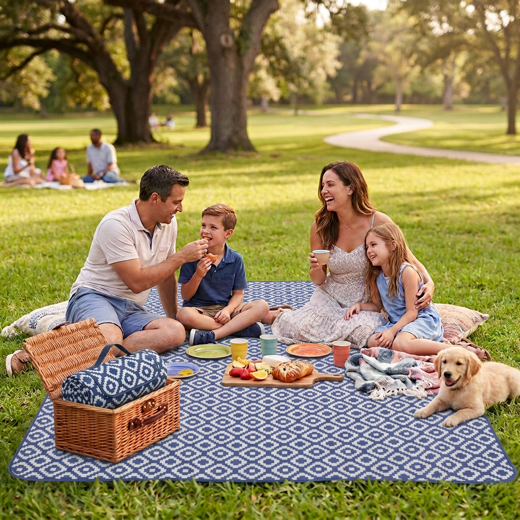 ADIVO Waterproof Outdoor Picnic Rug Blanket