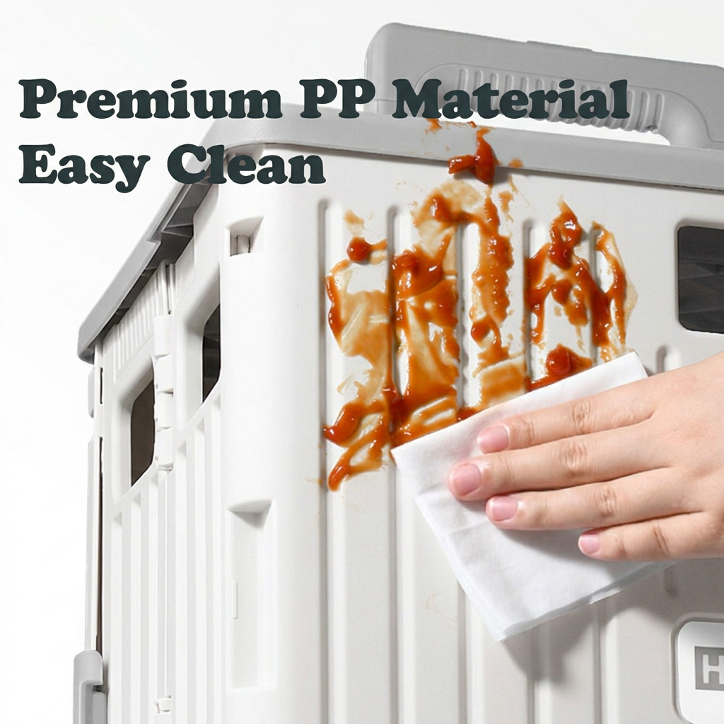 Viviendo 65L Foldable Shopping Trolley Cart Portable Grocery Basket Climbing Wheel with Top Cover